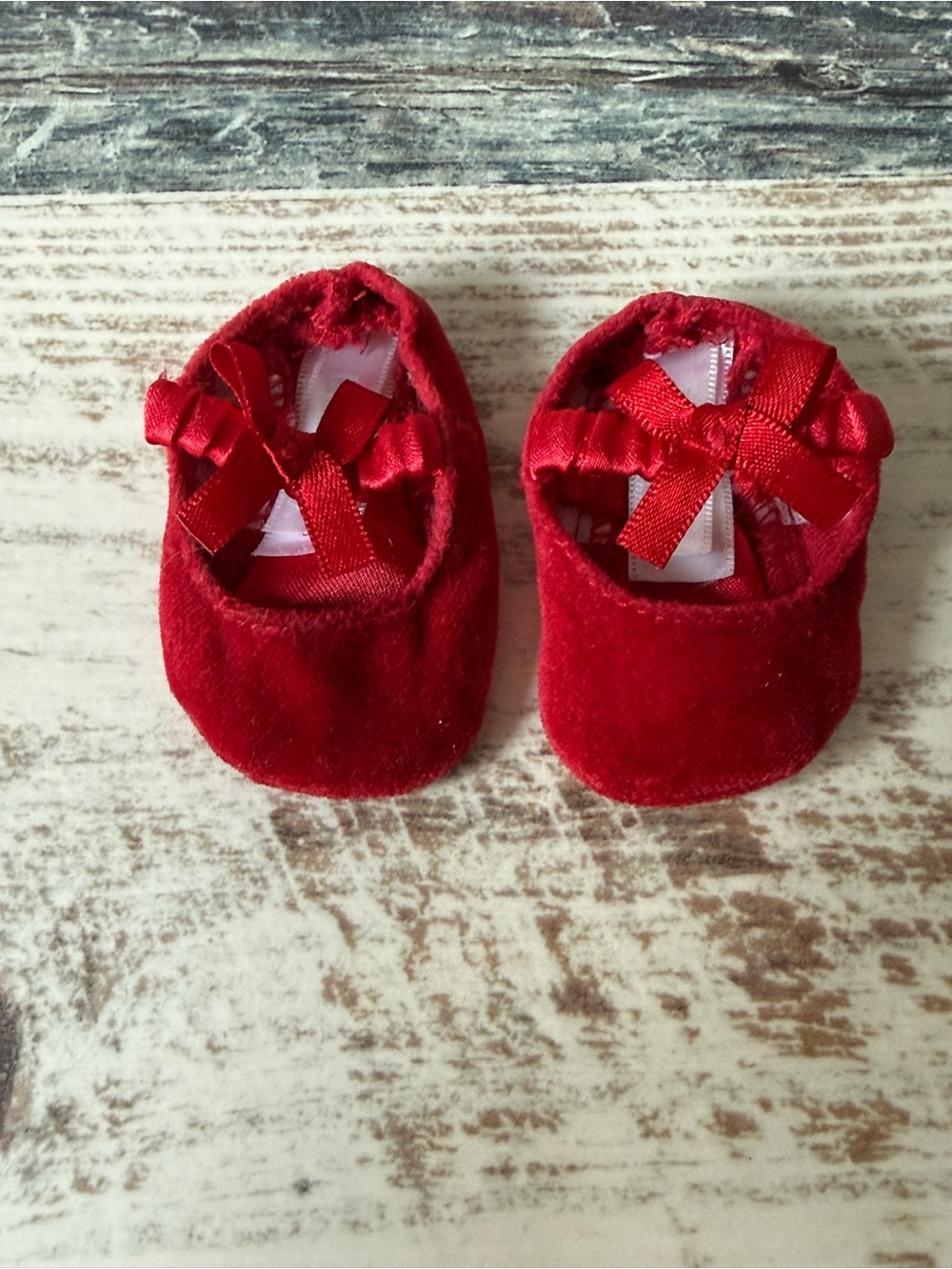 American Girl BITTY BABY Doll SWEET SCARLET Dress - 15” Doll SHOES Only Holiday